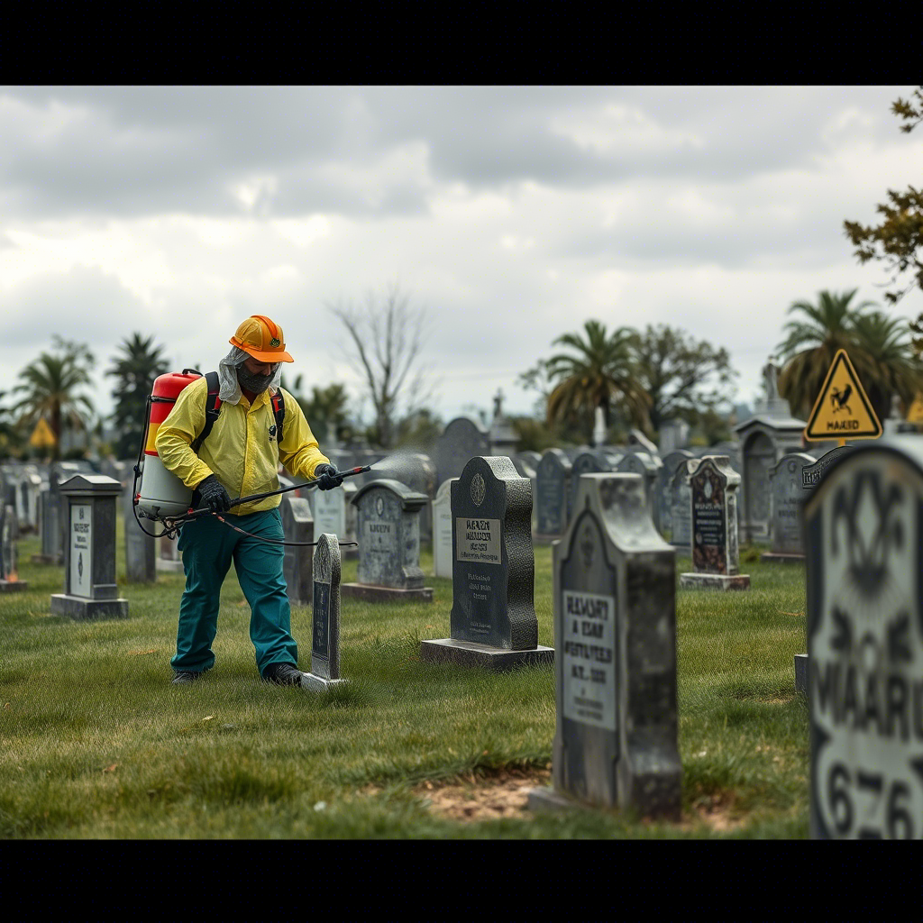    Кладбище обрабатывают ядом. Изображение: ИИ