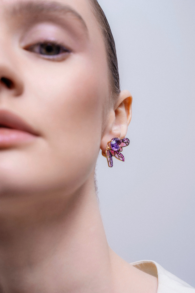 Серьги Libelle с аметистом