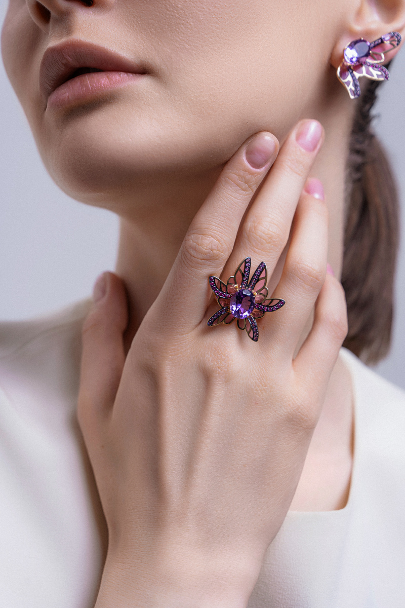 Кольцо Libelle с аметистом