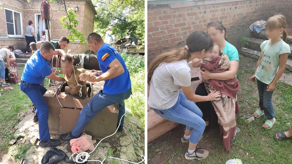 «Температура тела — 29 градусов»: Под Ростовом спасатели достали из восьмиметрового колодца двухлетнюю девочку и ее отца