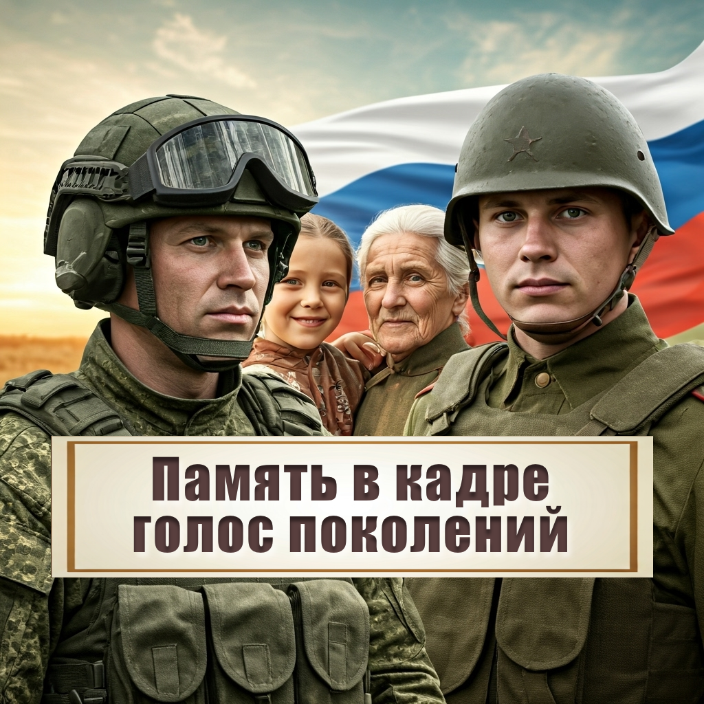 Обложка проекта от команды Anton&Maria "Память в кадре - голос поколений"