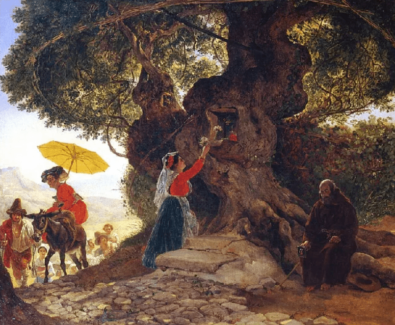 У Богородицкого дуба, Карл Брюллов, 1835