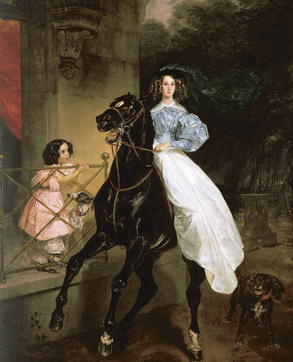 Всадница, Карл Брюллов, 1832