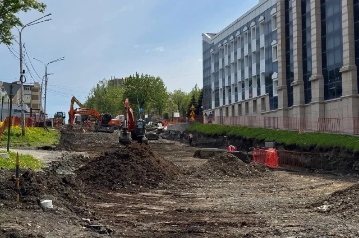    «Ливневку» практически поменяли на ул. Ленинской в Петропавловске