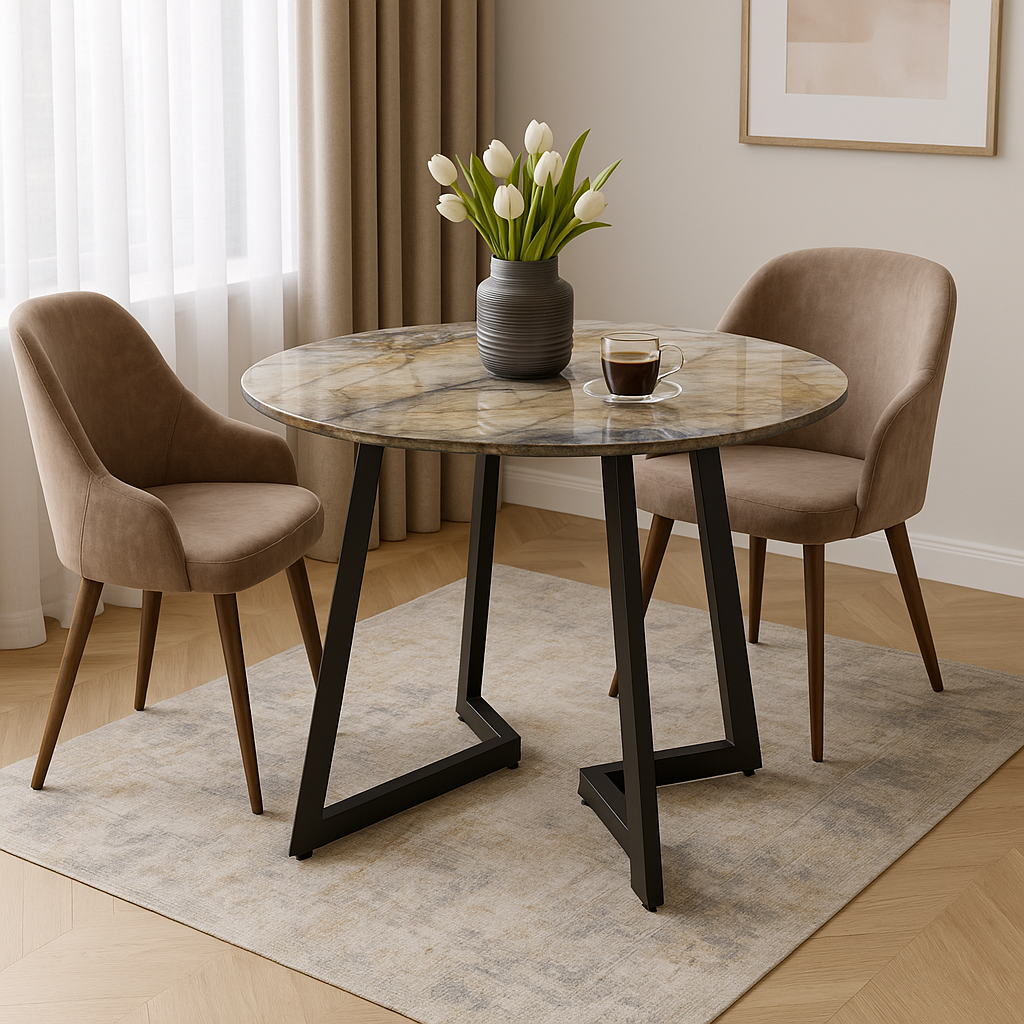 Стол круглый раздвижной Алингсос магеллан/черный