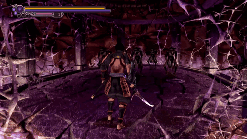    Один иссен превращается в цепочку при помощи скрытого QTE. Существует и другой, почти автоматизированный, способ зачищать целые комнаты от всего живого, но для него необходимо раздобыть несколько особых предметов для отдельно взятого клинка (копья или молота).