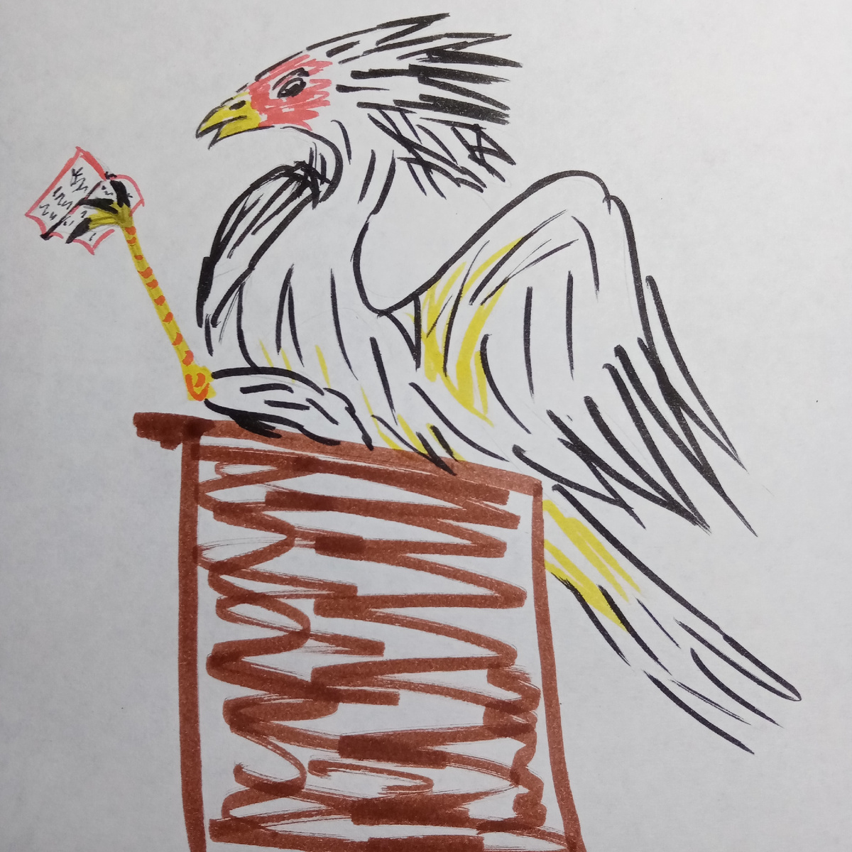 Длинной лапищей Секретарь забирала документы. 