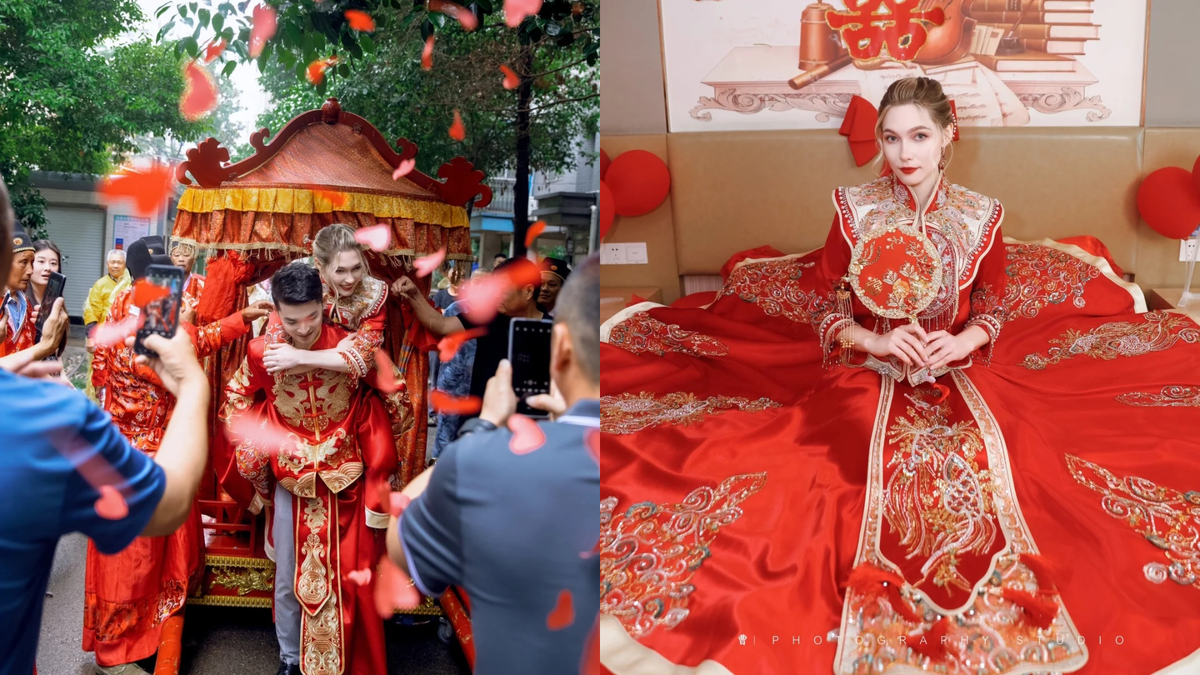 Фотографии взяты из соцсети Xiaohongshu. Ник пользователя: 襄阳婚礼跟拍摄影师曹哥1 