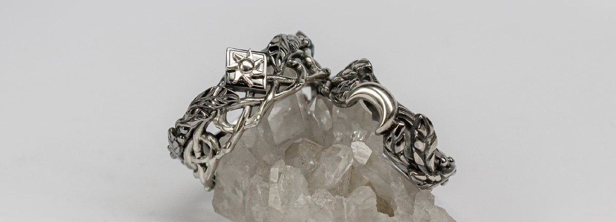 Обручальные кольца из белого золота «Элендил»