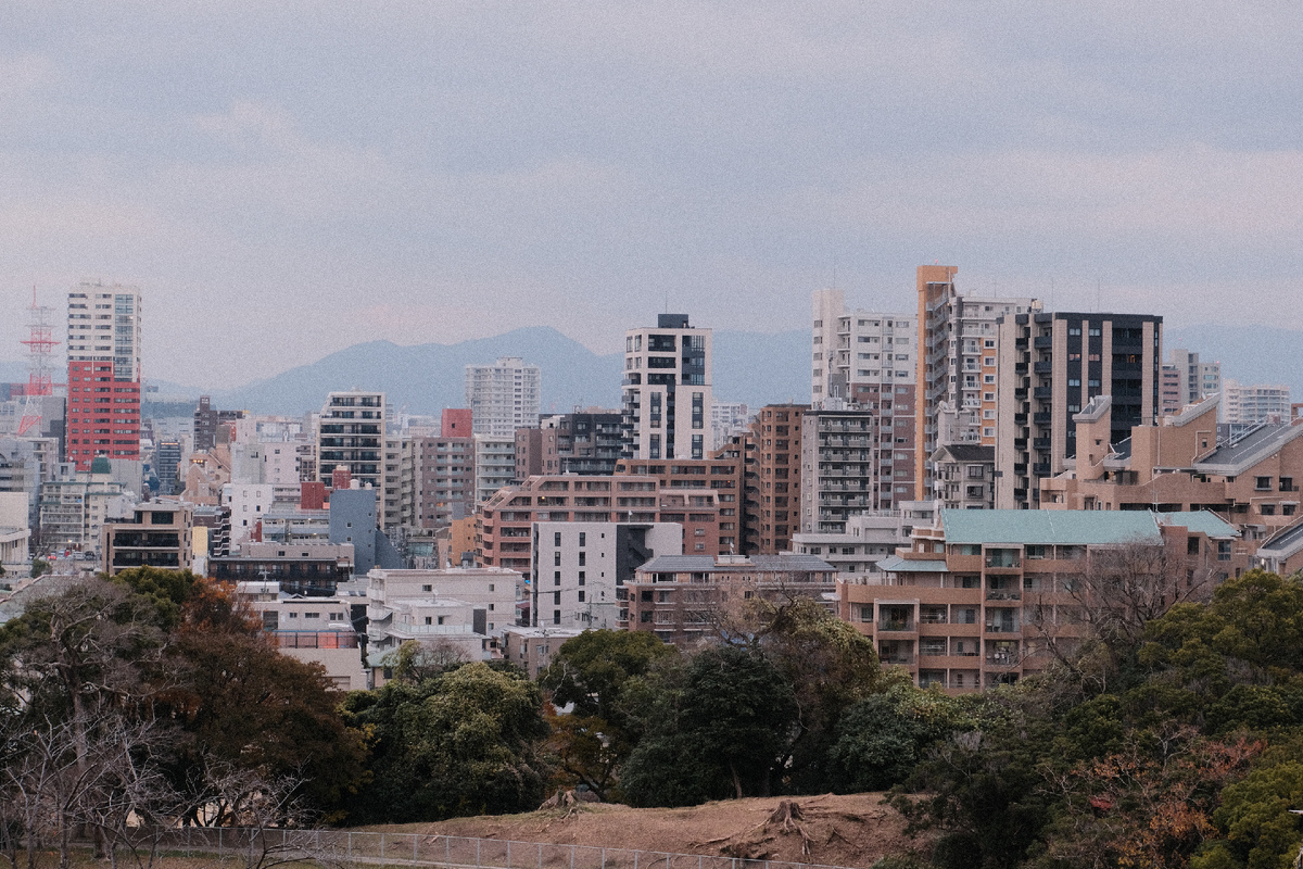 город Фукуока, Кюсю, Япония.