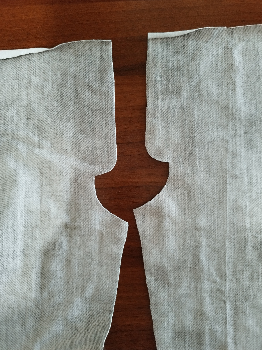 Передние половинки брюк с гульфиком