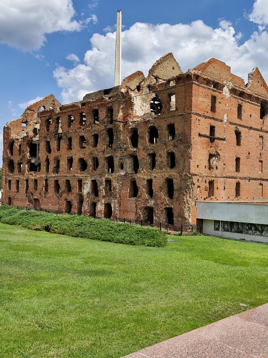 Мельница Gergardt - здание разрушенное в сражении Сталинграда во время Второй Мировой Войны Волгоград, Россия. 