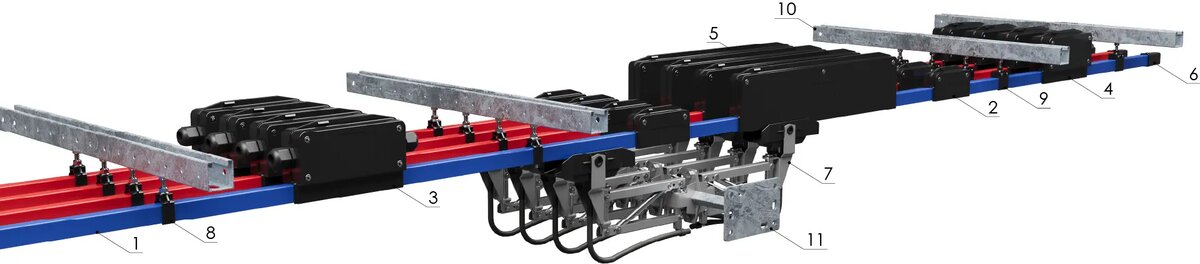 Монотроллейный шинопровод КМ-10 от российского производителя КАМА