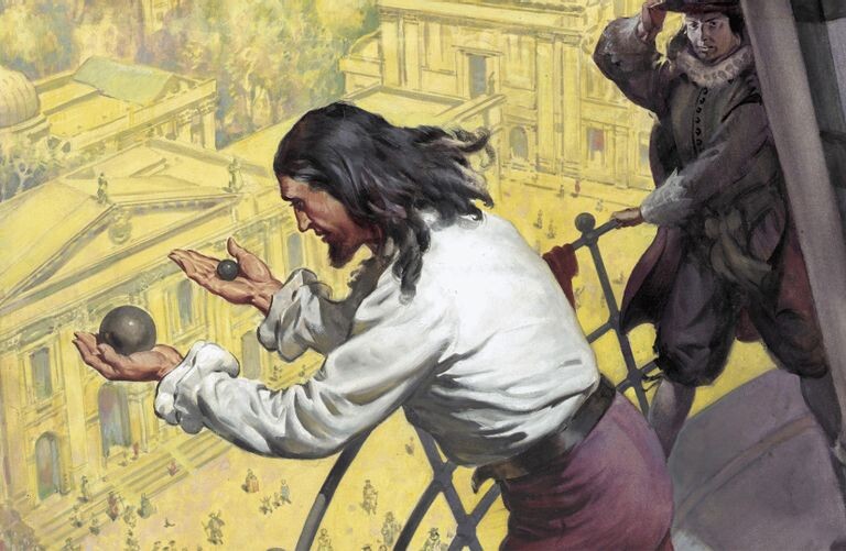 Галилео Галилей на Пизанской башне