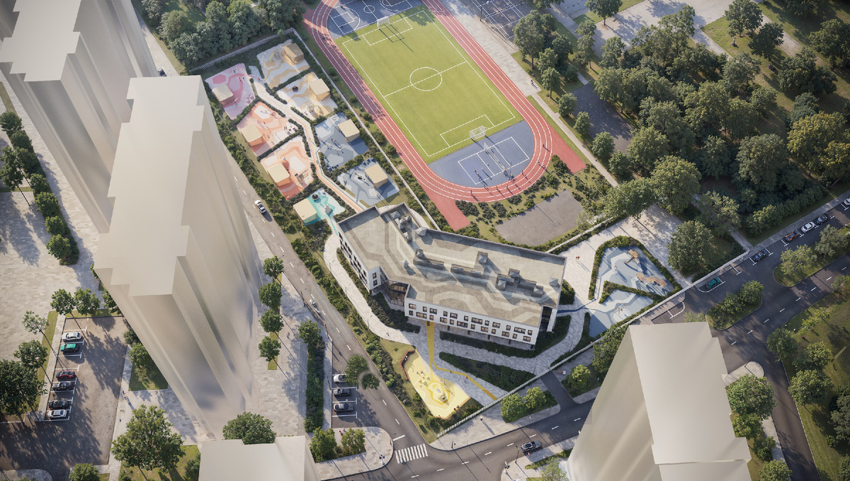 Детский сад на 185 мест: вид сверху