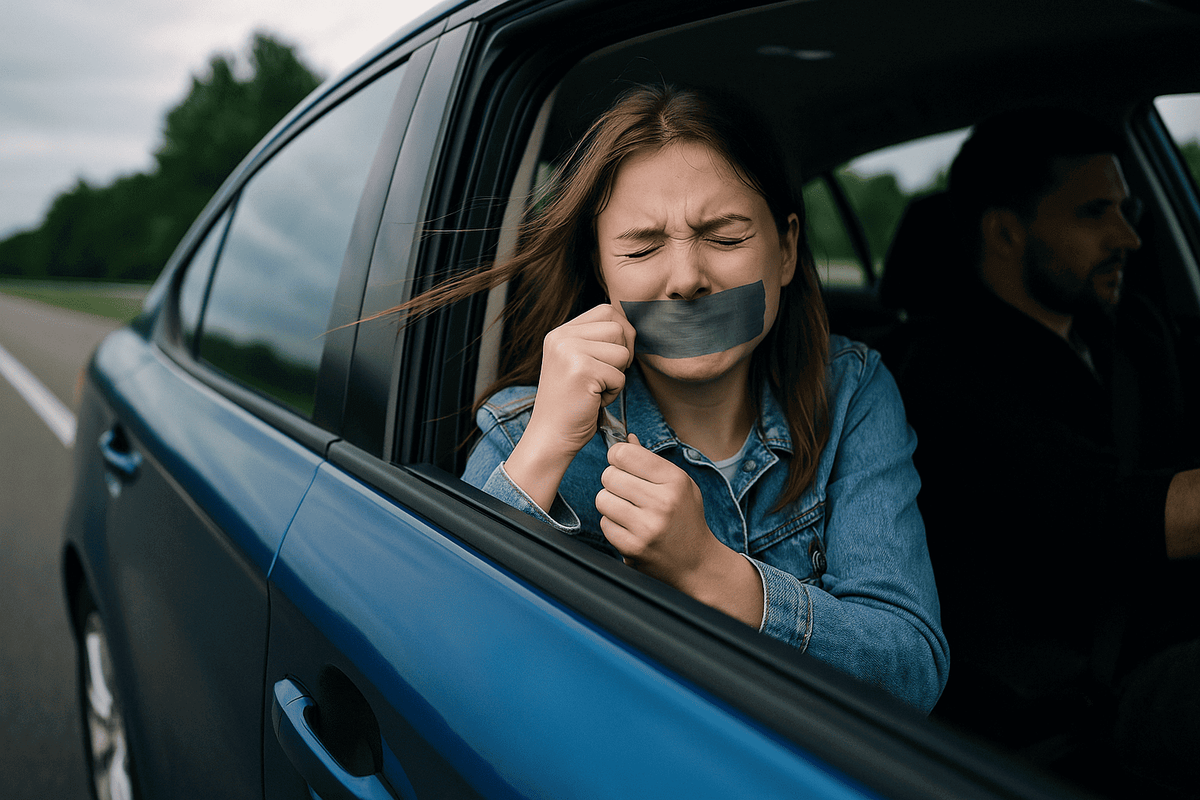    Выпрыгивать из едущей машины следует лишь в крайнем случае, так как это чревато серьёзными травмами.