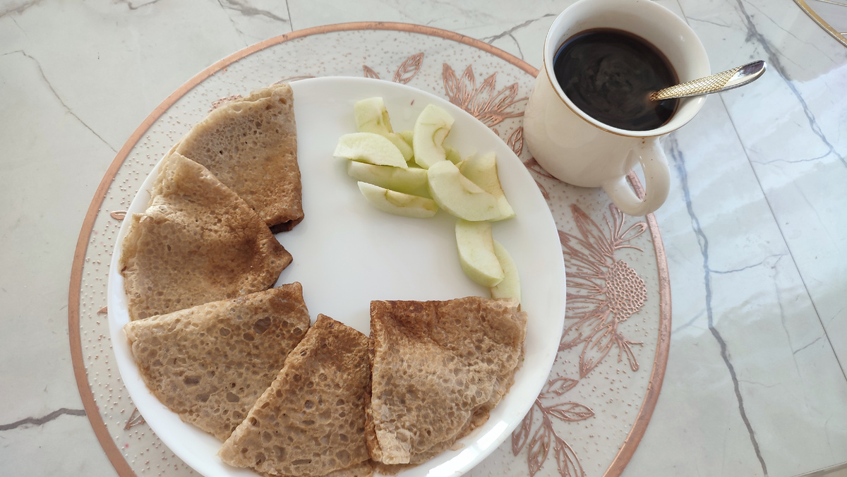Блины из зелёной гречки