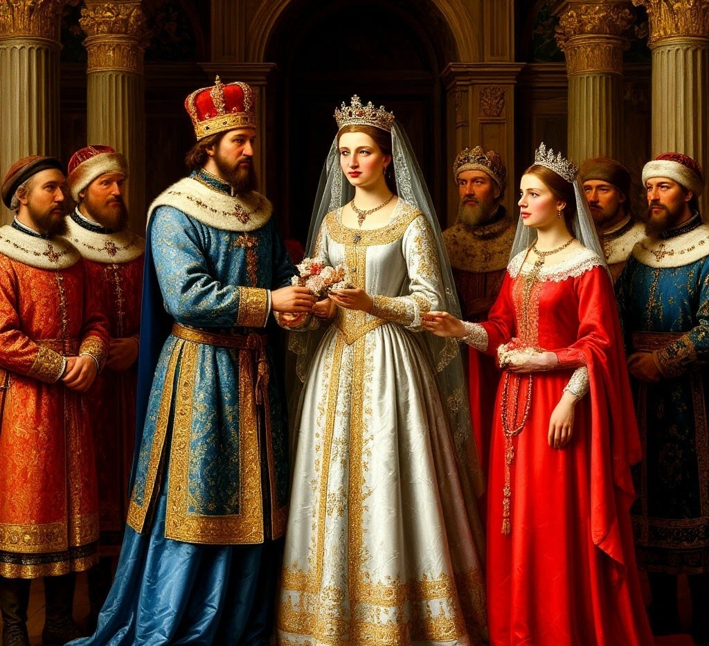 Реконструкция бракосочетания Марии Ярославны с Василием II Темным