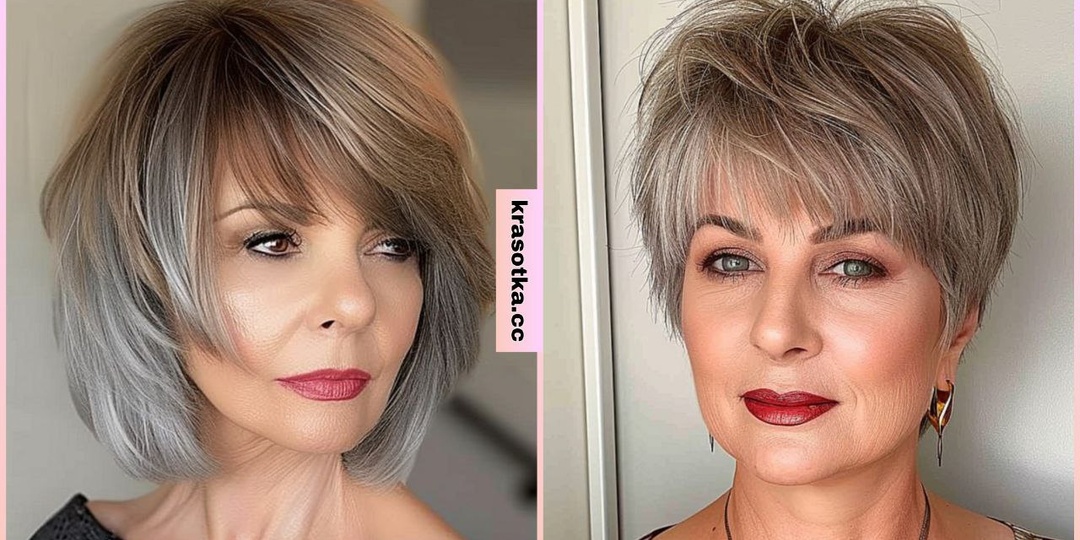 Очаровательные причёски с чёлками для дам старше 50 лет: 100+ стильных вариантов на 2025 год