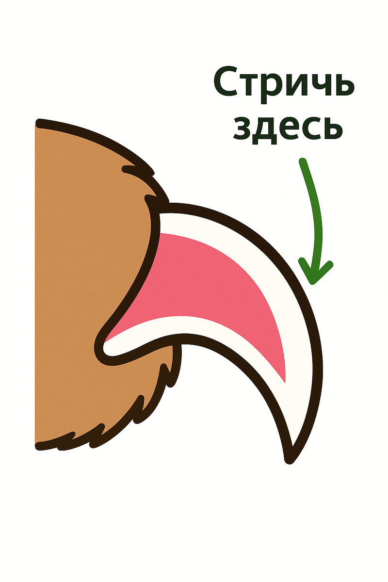 Розовая зона внутри — «живая» часть с сосудами и нервами