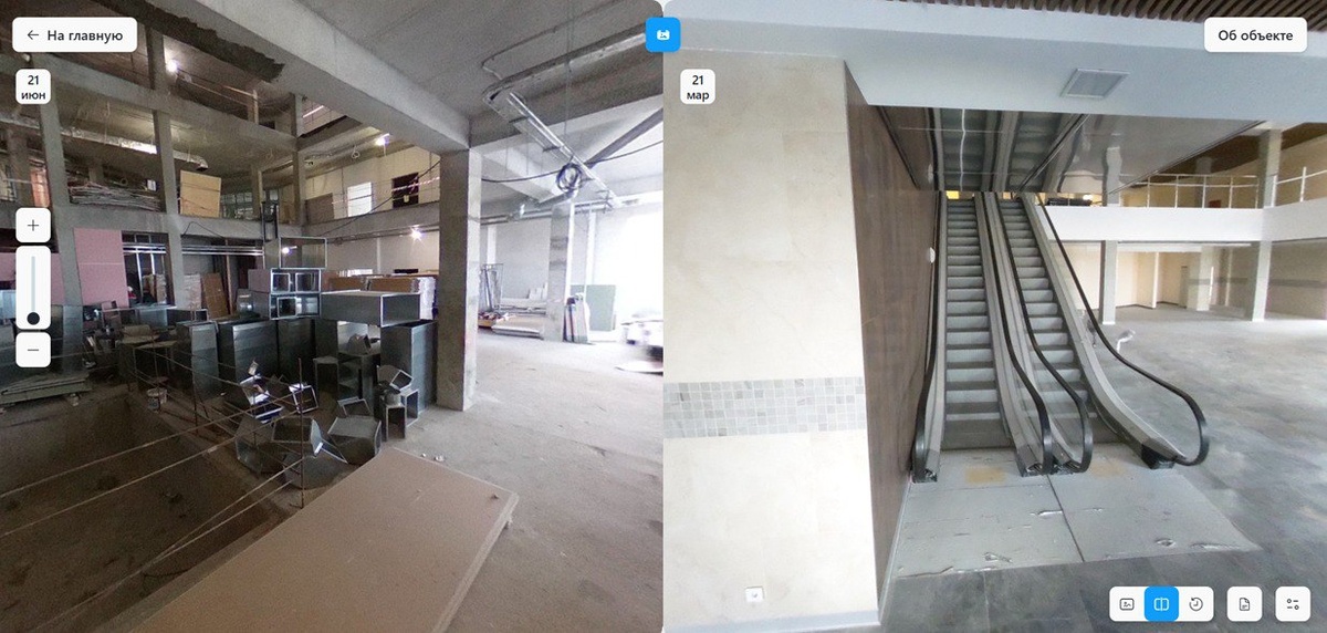 Контроль строительных работ с помощью ПО «Сфера». Скрин с экрана