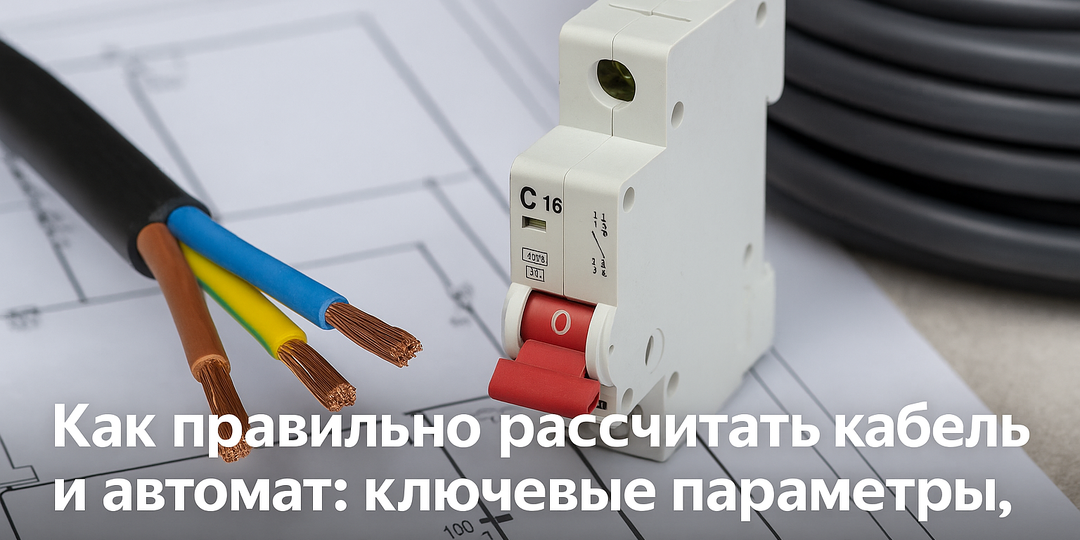 🔌 Как правильно рассчитать кабель и автомат: ключевые параметры, которые нельзя игнорировать