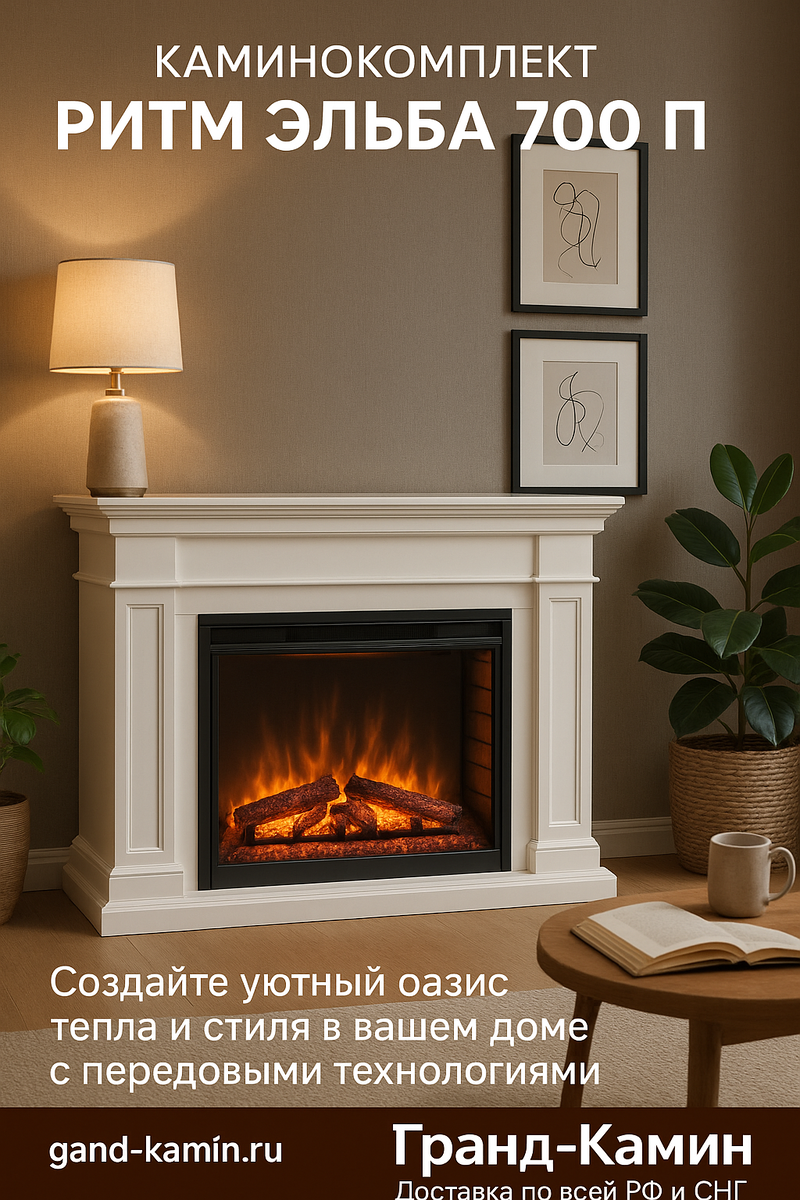    Каминокомплект Ритм Эльба 700 П: создайте уютный оазис тепла и стиля в вашем доме с передовыми технологиями Kamin