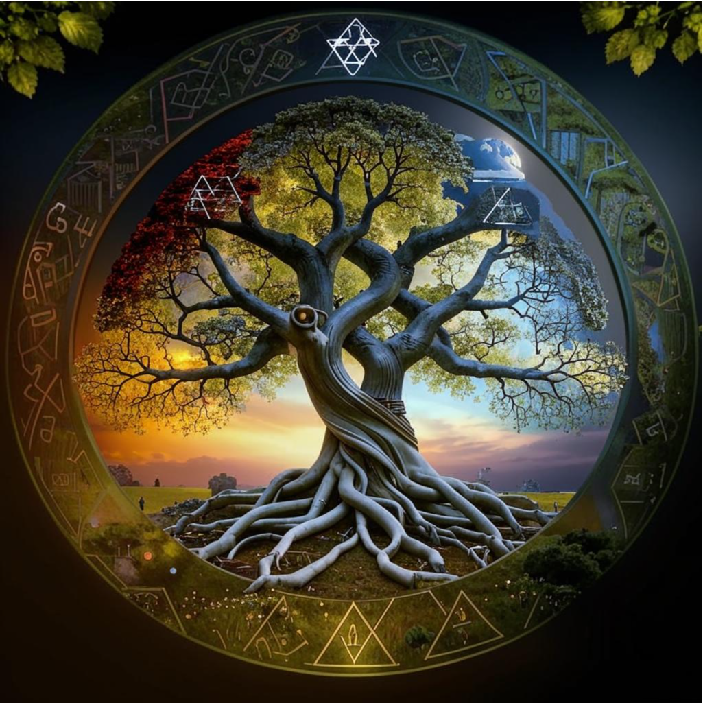 Древо. Иллюстрация сгенерирована нейросетью