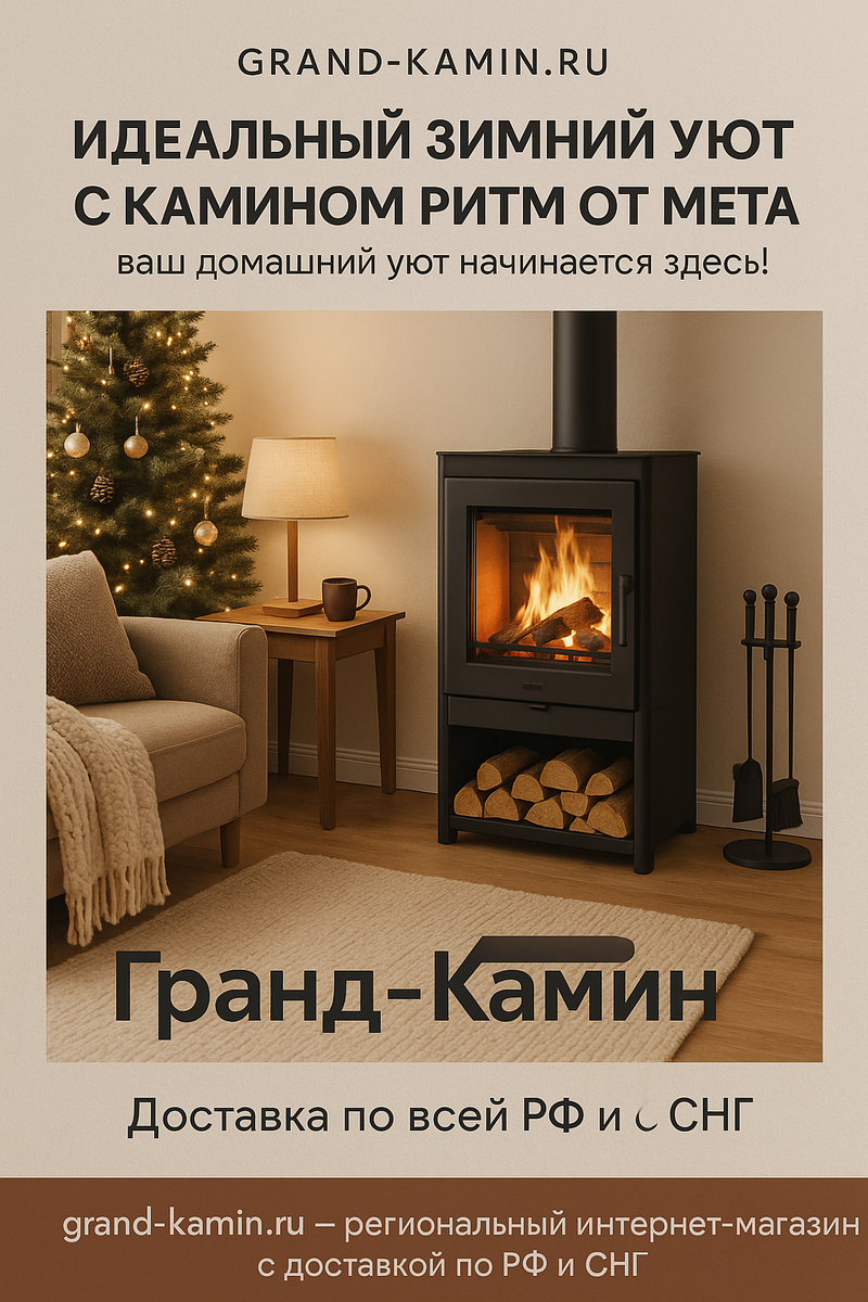    Создайте идеальный зимний уют с камином Ритм от Мета – ваш домашний уют начинается здесь! Kamin