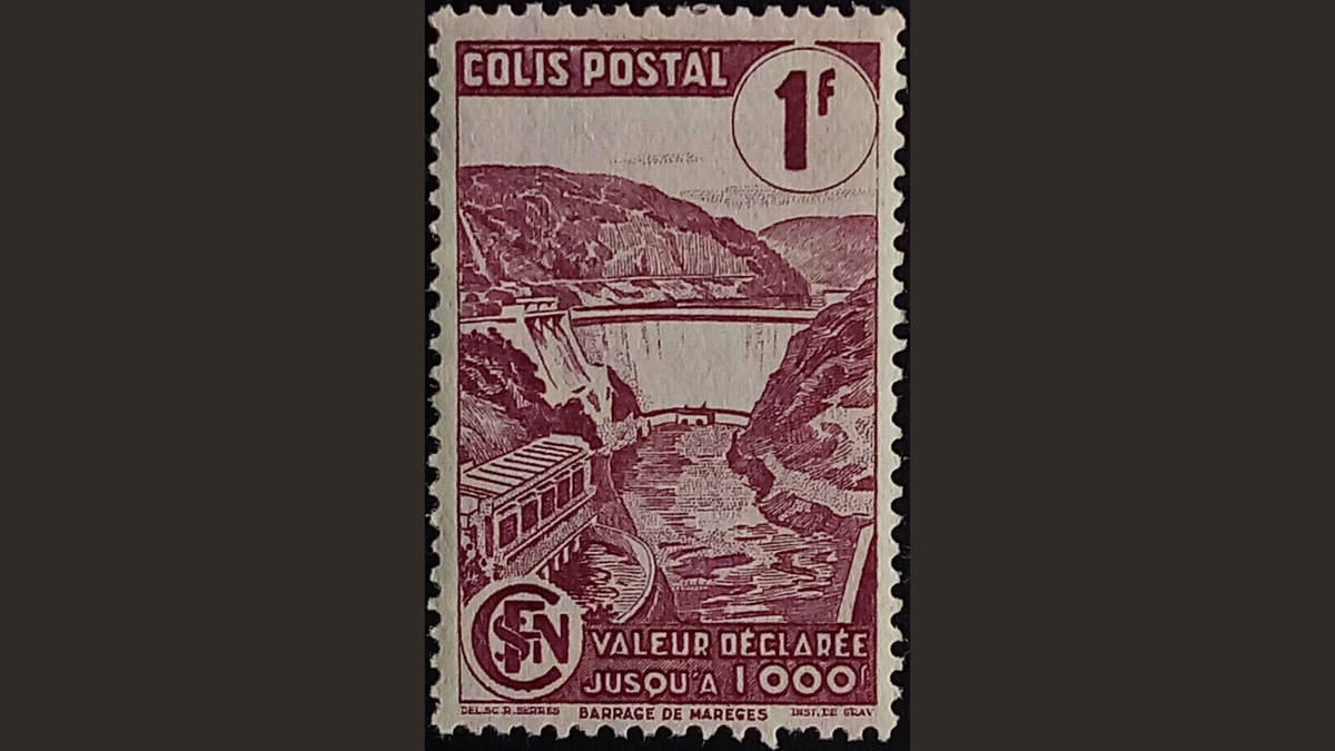 1. Франция, 1944 год, № PP 178. Плотина Мареж. Электроснабжение.