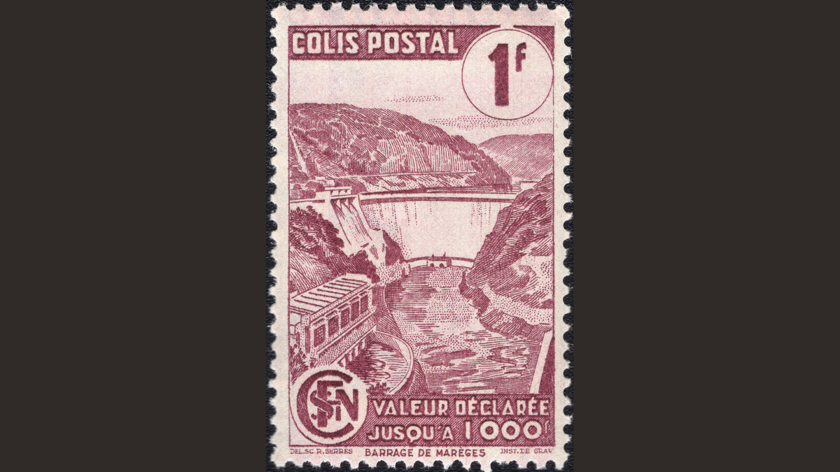 1. Франция, 1944 год, № PP 178. Плотина Мареж. Электроснабжение.