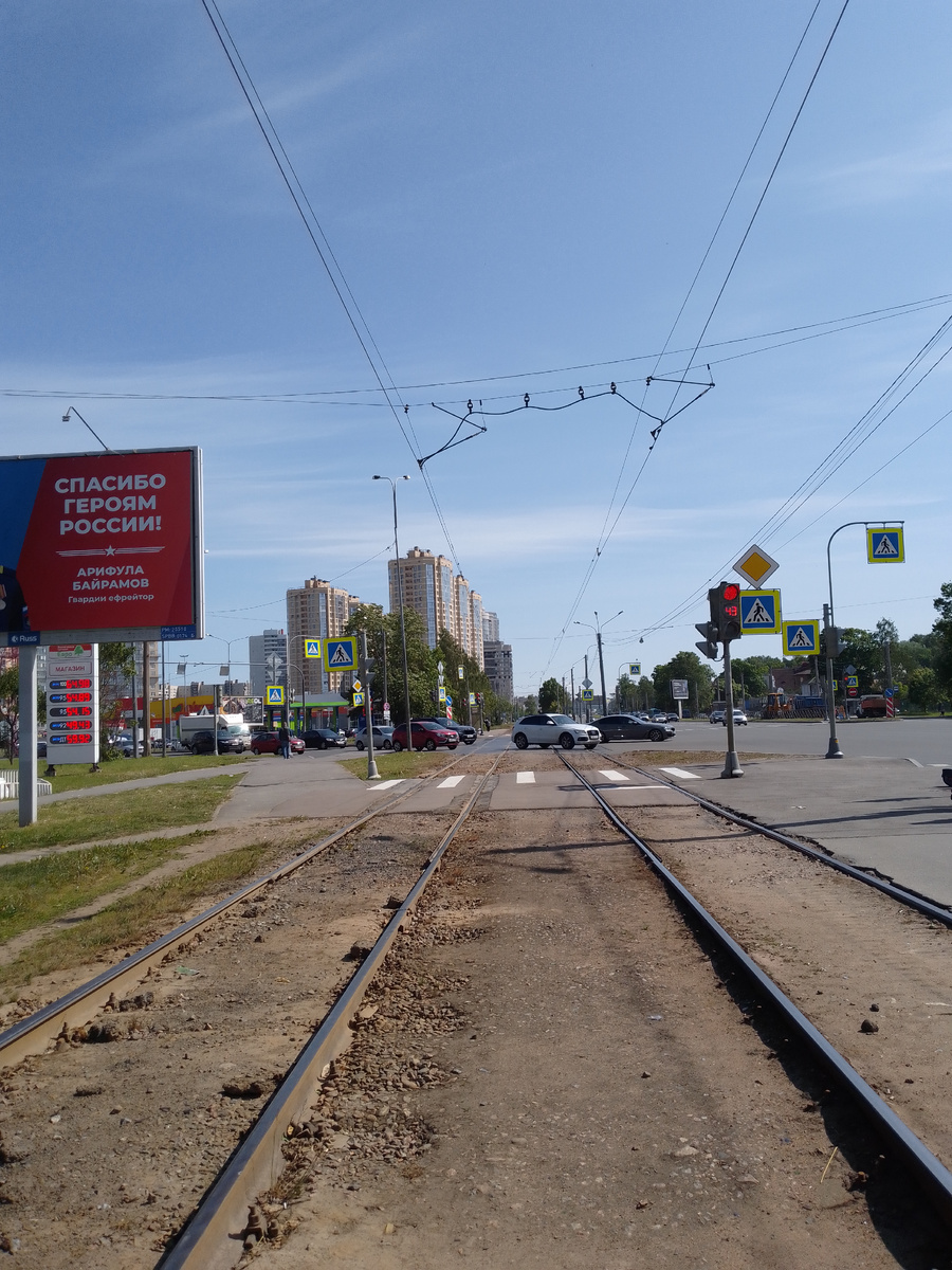 Трамвайные пути перед ремонтом 