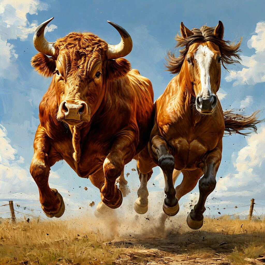 Бык и Лошадь