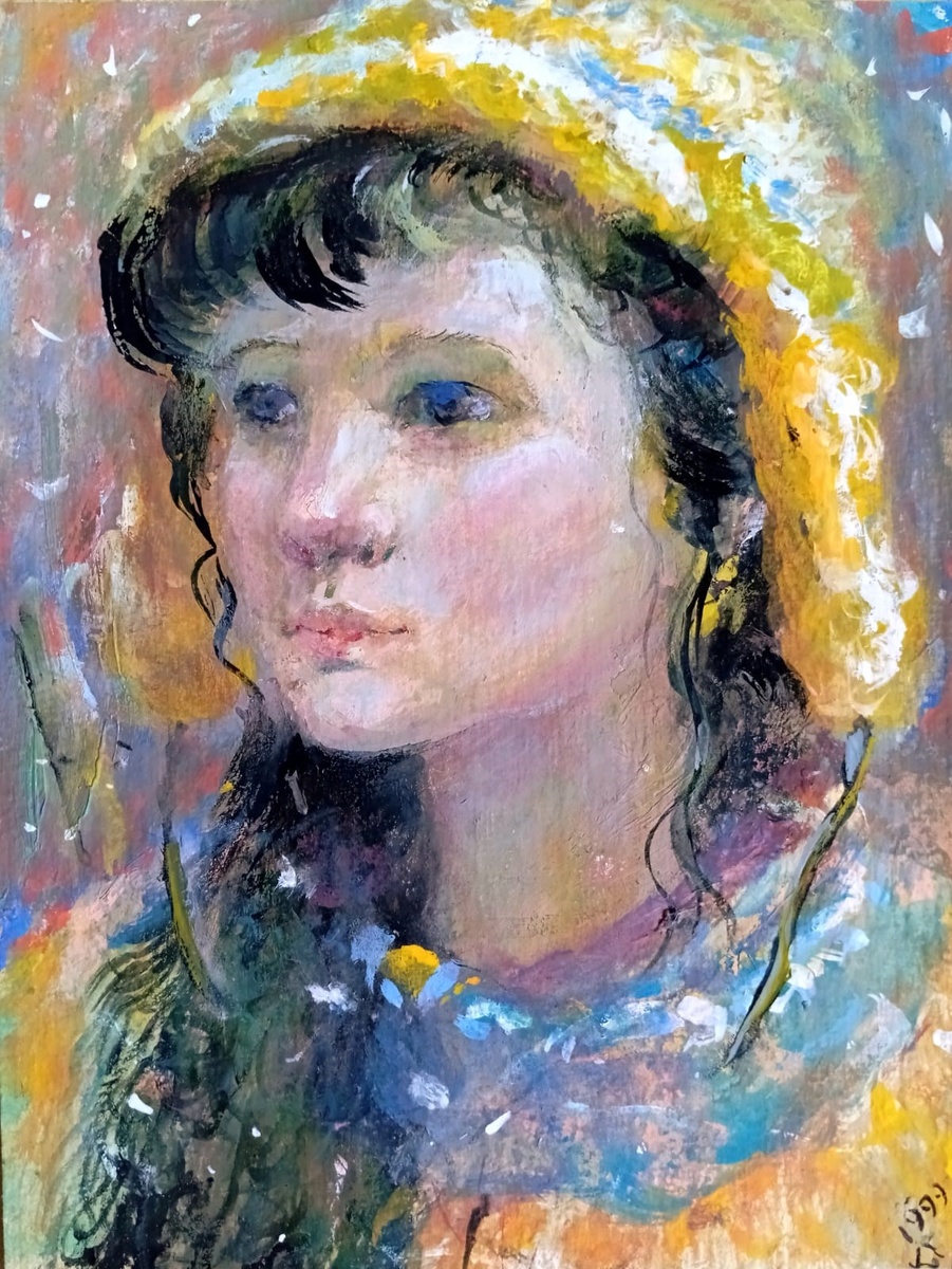 2 Козлова Галина "Танюша-лыжница" 
20х26 картон масло 1999 г 
10 000
