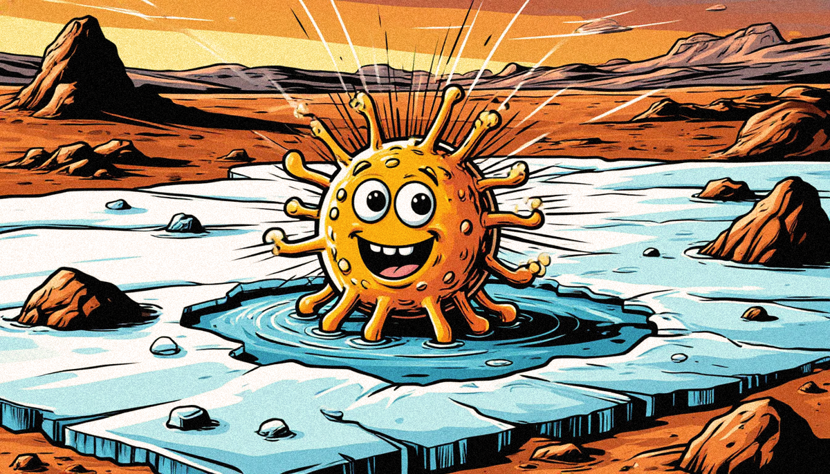 Личный обогреватель Марса! Микробы растапливают лед своим теплом. Никаких котлов – только метаболизм