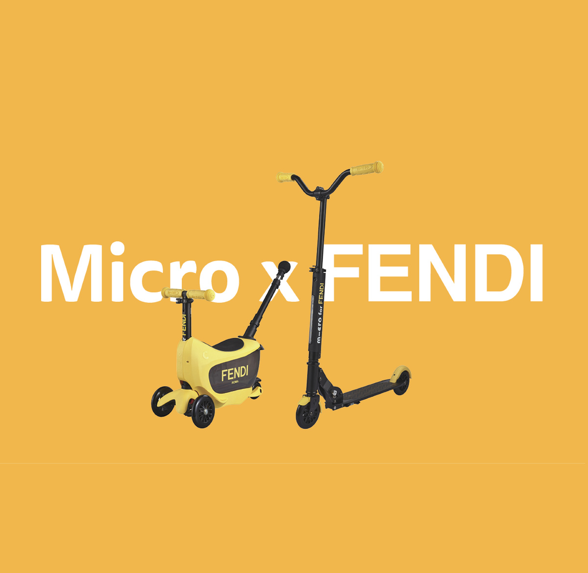 Micro выпустил два детских самоката совместно с итальянским домом моды Fendi в феврале 2021 года
