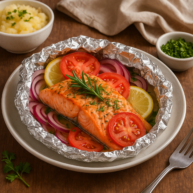 Красная рыба, запечённая в фольге рецепты от Дарики