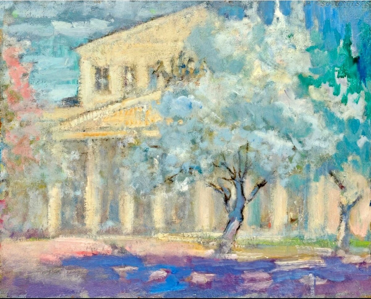 Василий Григорьев. «Москва. Большой театр. Весна». 1955