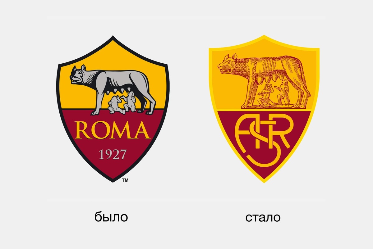 Легендарная «Рома» возвращает исторический логотип к 98-летию клуба  