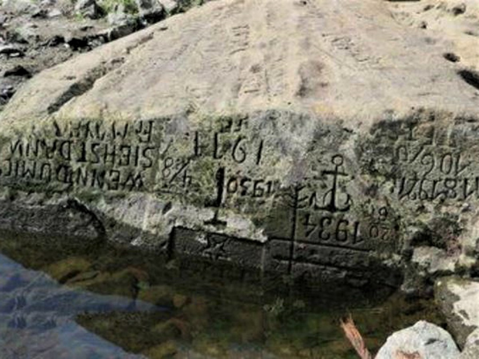 Многократно мелеющий Рейн. Стоп-кадр германского телевидения.