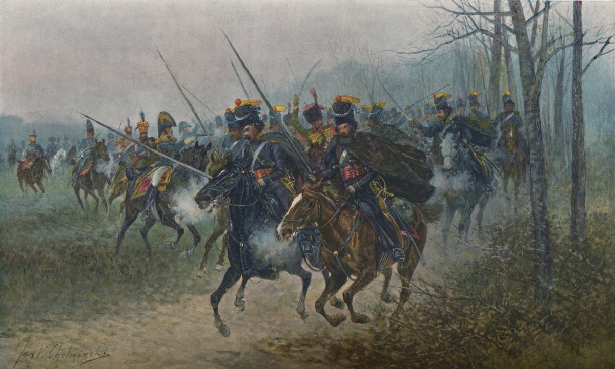 Наполеон и его штаб застигнуты врасплох казаками, 1812 год