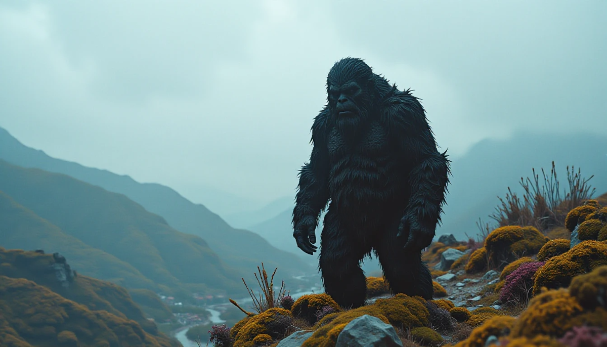 В низовьях гор замечали йети с чёрной шерстью.