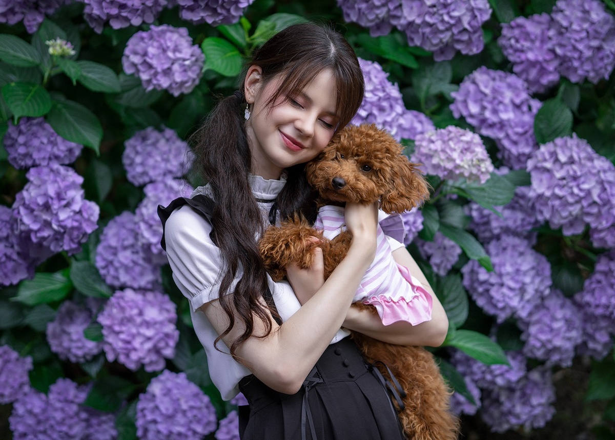 Автор блога и наша девочка Адзуки