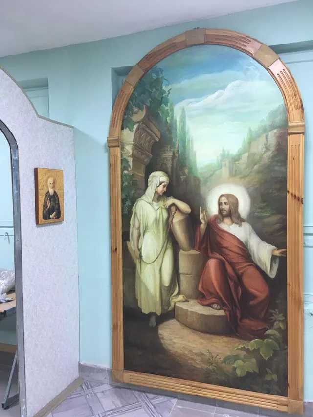 © Украина.ру
Картина в храме Батальона Архангела Михаила, личный архив отца Максима