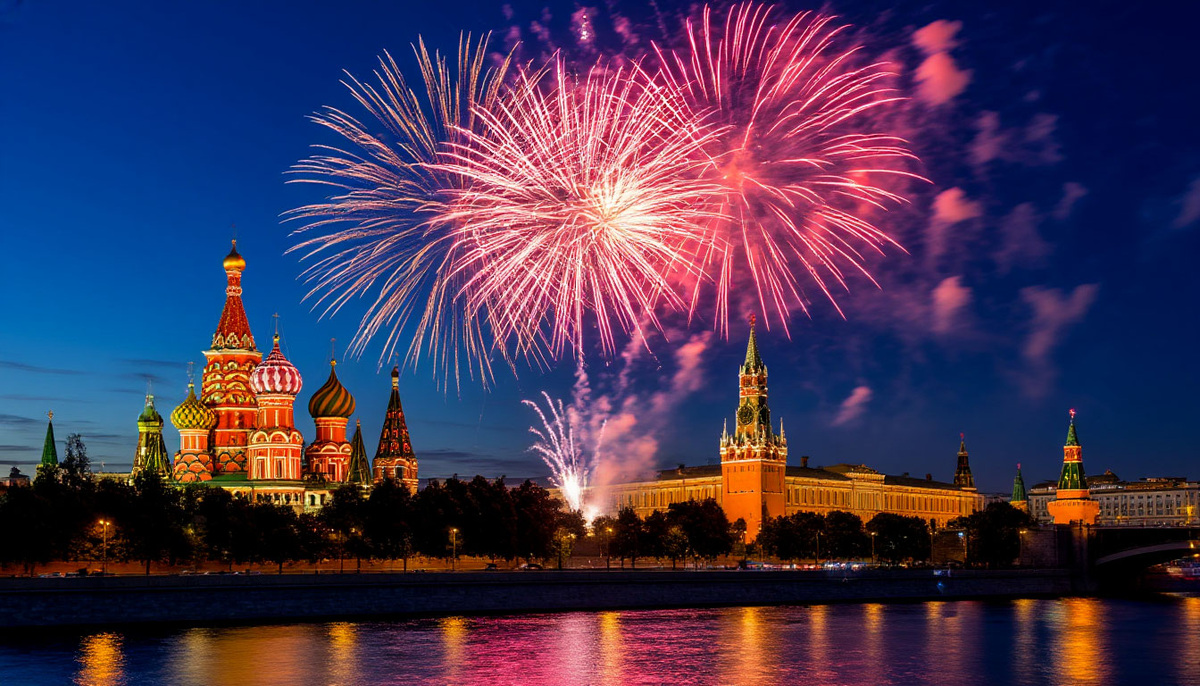 Доброе утро, 12 июня! День России. Изображение сгенерировано нейросетью