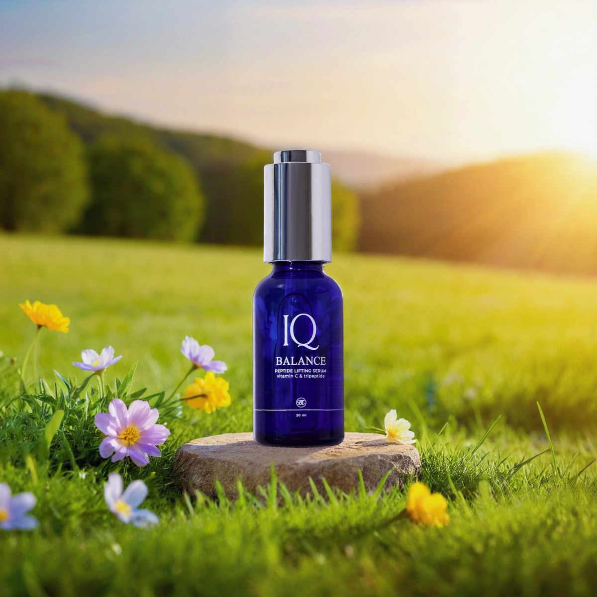 Антивозрастная сыворотка для лица IQ BALANCE с пептидами и витамином С. OZON: арт. 1856657269 WB: арт. 332769675