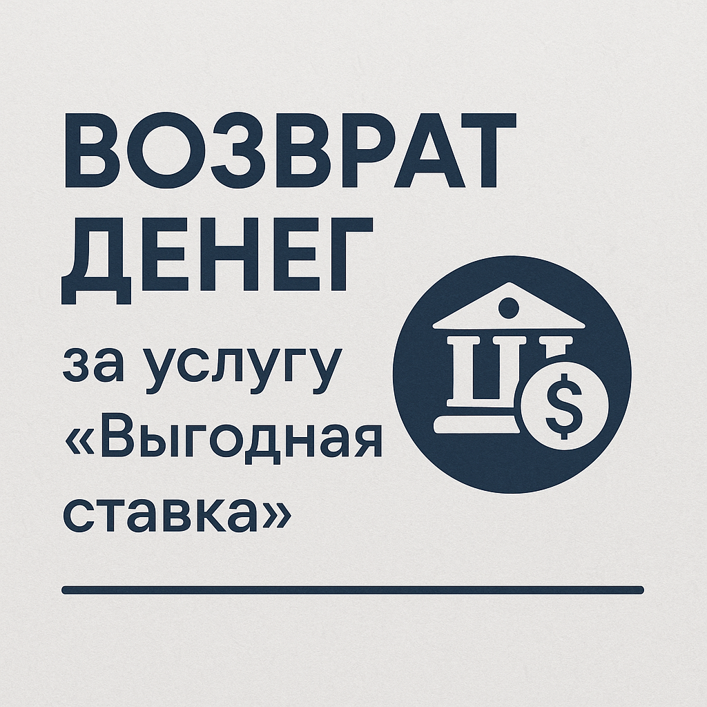 Возврат денег за услугу Выгодная ставка или Выгодный платеж от Альфа Банка