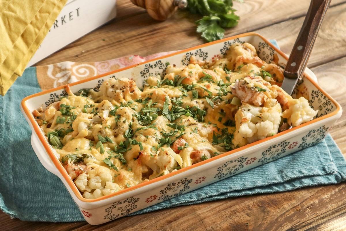 Запеканка «Лето в Мадриде» с курицей и овощами