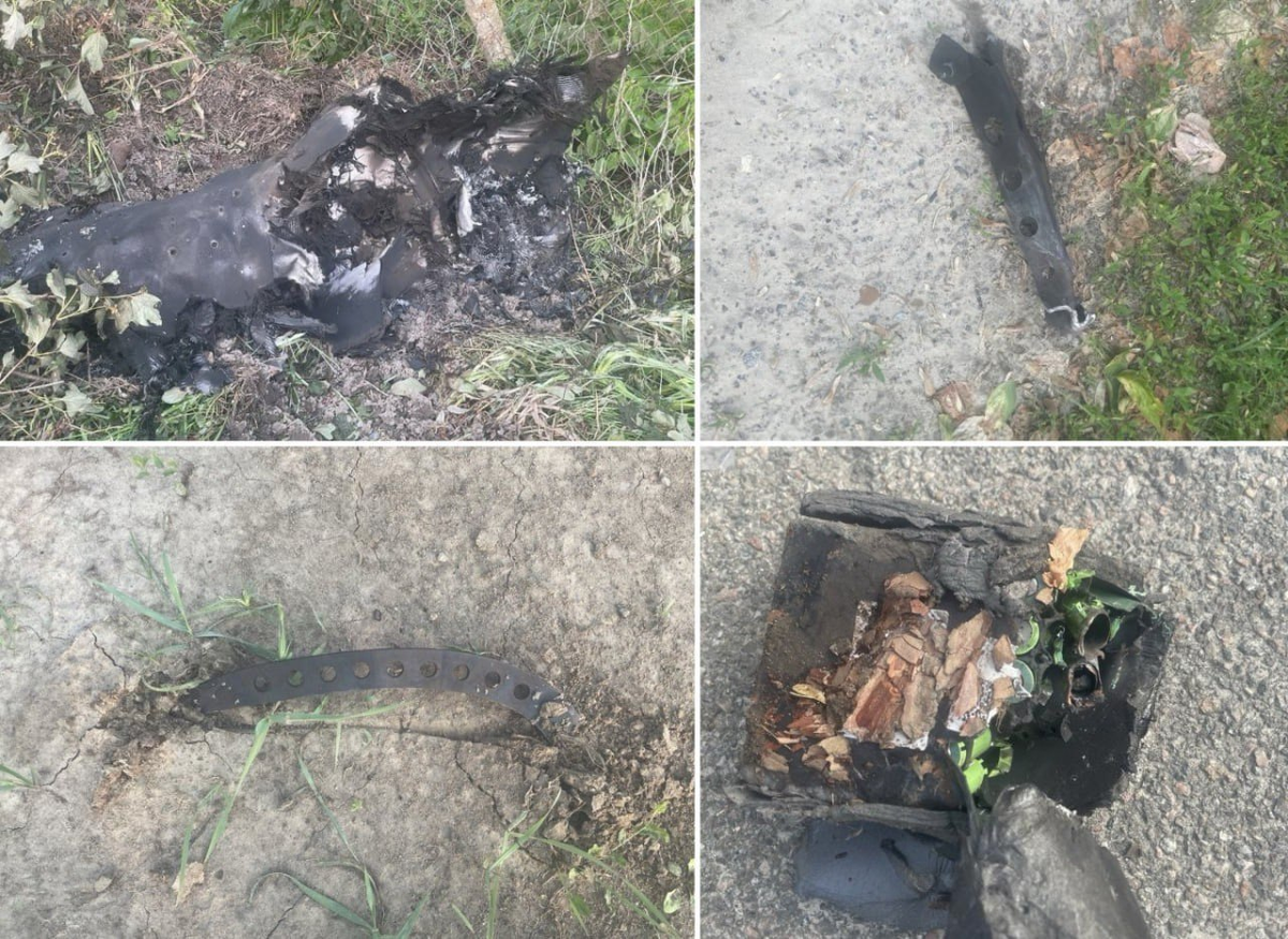   Обломки российского БПЛА с реактивным двигателем