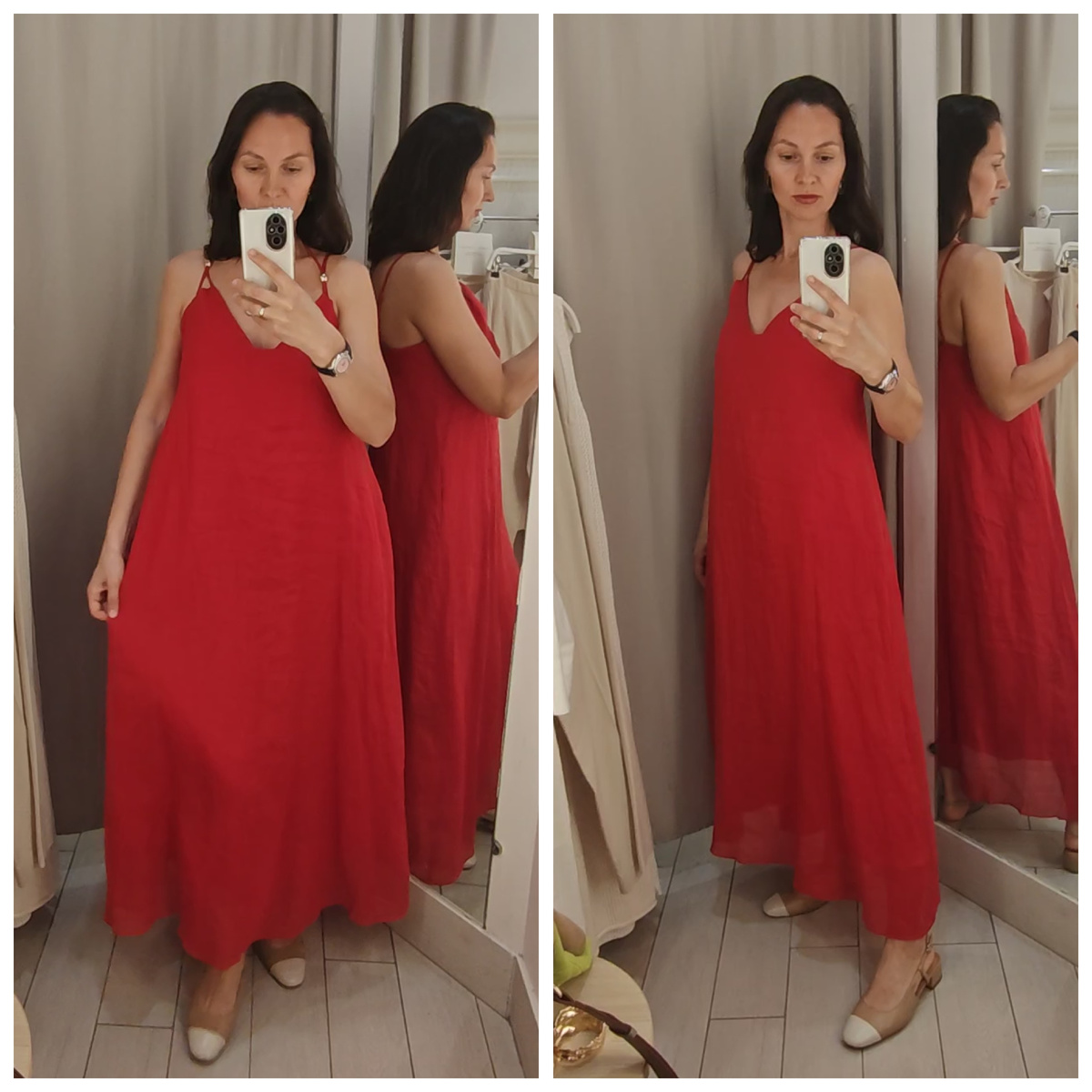 Образ в красном сарафане. Артикул ZR2506082912.  100%лен. На мне размер М